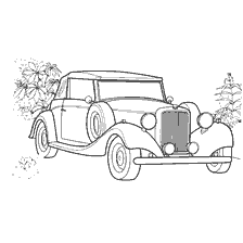 Coloring of an old Rolls-Royce Royale car