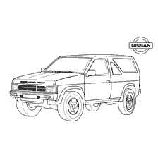 Dessin de Nissan Terano, SUV du Japon
