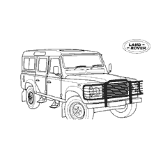 Coloriage Landrover Defender 1993 version