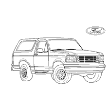 Coloration de la Ford Bronco 1998 Jeep