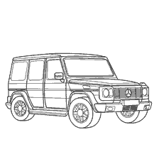 Dessin de la Mercedes-Benz G500