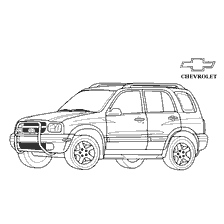 Coloriage Contour par Chevrolet Tracker
