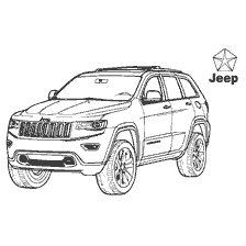 Voiture de coloration Jeep Grand Cherokee avec des caractéristiques techniques