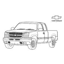 Coloriage Jeep Chevrolet Silverado 2003