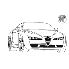 Coloring of the experimental model of Alfa Romeo Breck.