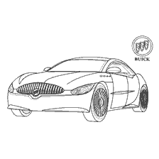 Drawing of an experimental car model Buick La Cross