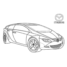 Mazda car, an experimental model for coloring