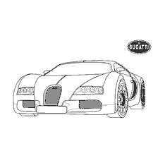 Coloring Bugatti Veiron (Italy) - Experimental model