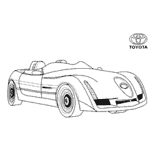 Drawing of the experimental model of Toyota FSX Roadster