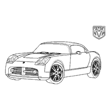 Drawing of the experimental model of the car Dodge Razor (USA)