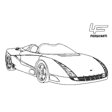 Coloring of the experimental model of the car Fioravanti F 100 Roadster