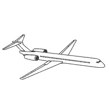 Airline drawing for coloring