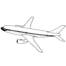 Contour image of the airliner