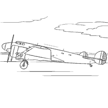 Plane takes to the sky