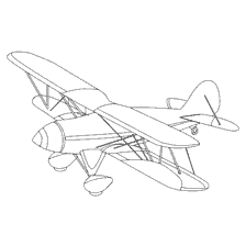 Painting of a biplane