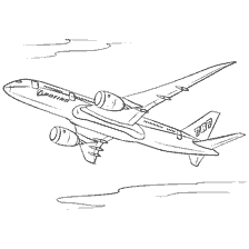 Coloring a Boeing 787 in the sky