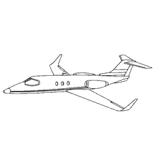 Picture of a plane for coloring