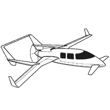 Drawing of aircraft for coloring