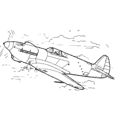 Drawing of the I-30 fighter in flight