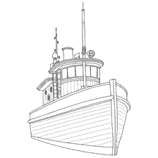 kleurplaat: Kleur van een schip