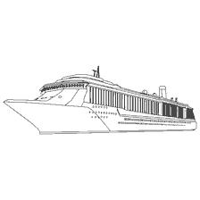 kleurplaat: Kleuring van de lijnvaart