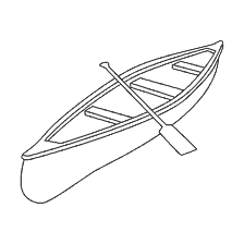 kleurplaat: Lineaire tekening van een leuke boot met plezier