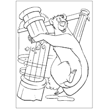 página para colorear: Oso Balu para colorear del libro de la jungla