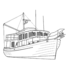 kleurplaat: Trawlers tekening, ideaal voor kleuren