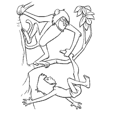 página para colorear: Banderlog dibujo del libro de la jungla