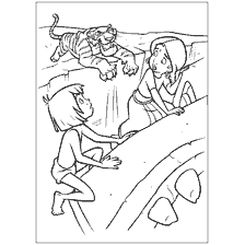 página para colorear: Colorante Sher Khan del libro de la jungla