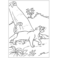 página para colorear: Colorear por Panther Bagheer de The Jungle Book