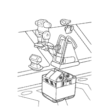 página para colorear: Colorear robots de la película WALL-E