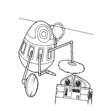página para colorear: Colorear Robot Wall-E y Su Amigo