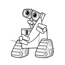 página para colorear: Colorear el personaje WALL-E