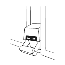 página para colorear: Dibujo de robot limpiador WALL-E en estilo negro y blanco