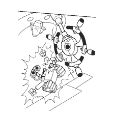 página para colorear: WALL-E consigue electroshocked