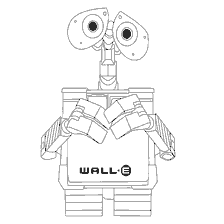 página para colorear: WALL-E robot en el libro de colorear