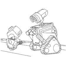 página para colorear: Personajes para colorear de la caricatura Wall-E