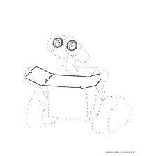 página para colorear: Coloración del personaje WALL-E de la caricatura