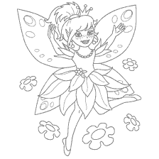 Colorir Princesa Ella com belas asas