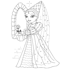 Princess Irene in an ancient castle