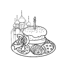 Пасхальный кулич с яйцами