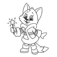 Coloring the Fox for New Year and Christmas