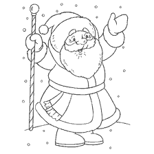 Papai Noel com um pau mágico