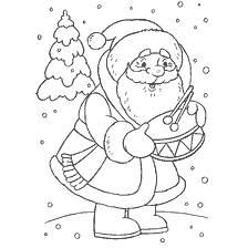 Pai Natal com um presente