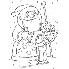 Papai Noel e o bebê na festa