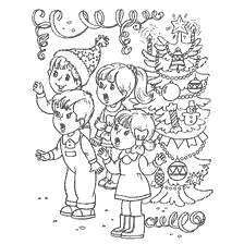 Children and the Christmas tree