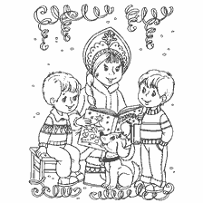 Snow Maiden met 'n boek