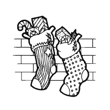 New Year's socks with gifts