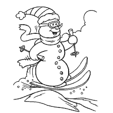 Sci da neve nel paesaggio invernale